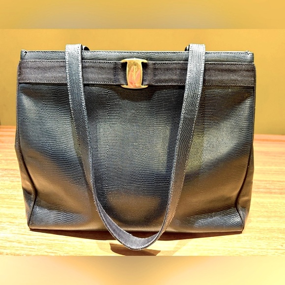 Salvatore Ferragamo Handbags - Salvatore Ferragamo Navy Vala 100% Authentic!